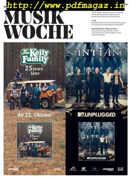 Musikwoche – 21 Oktober 2019 Cover