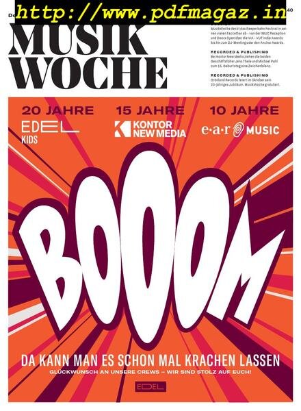 Musikwoche – 30 September 2019 Cover