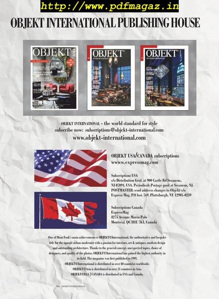 Objekt International – September 2019 Cover