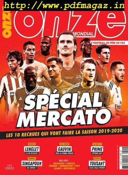 Onze Mondial – septembre 2019 Cover