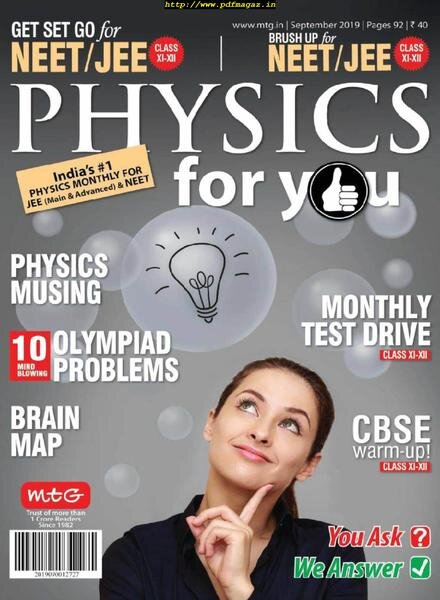 Physics For You – September 2019 Cover