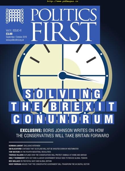 Politics First – September 2019 Cover