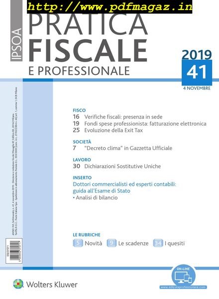 Pratica Fiscale e Professionale – 4 Novembre 2019 Cover