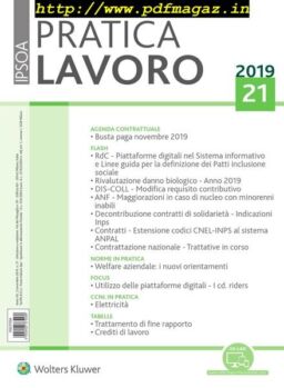 Pratica Lavoro – 2 Novembre 2019
