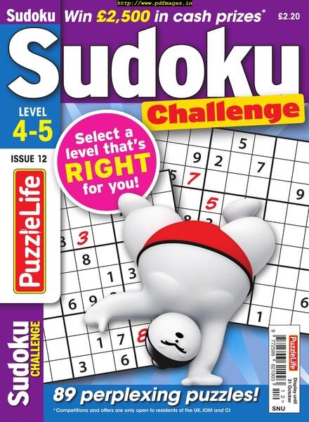 PuzzleLife Sudoku Challenge – October 2019 Cover