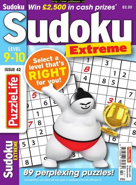 PuzzleLife Sudoku Extreme – October 2019 Cover