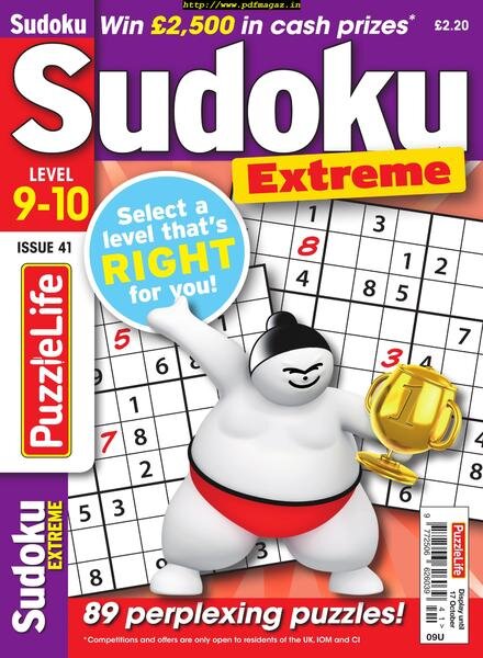 PuzzleLife Sudoku Extreme – September 2019 Cover