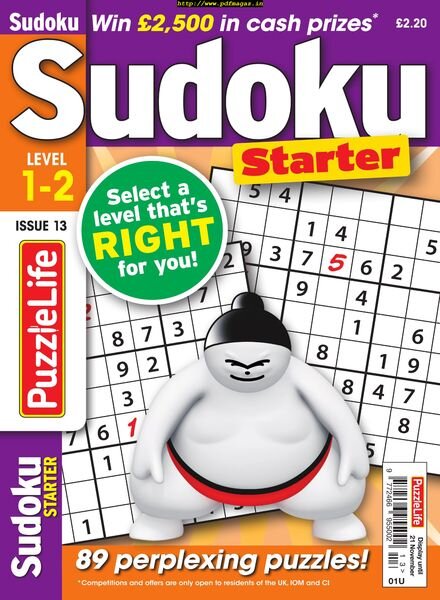 PuzzleLife Sudoku Starter – October 2019 Cover