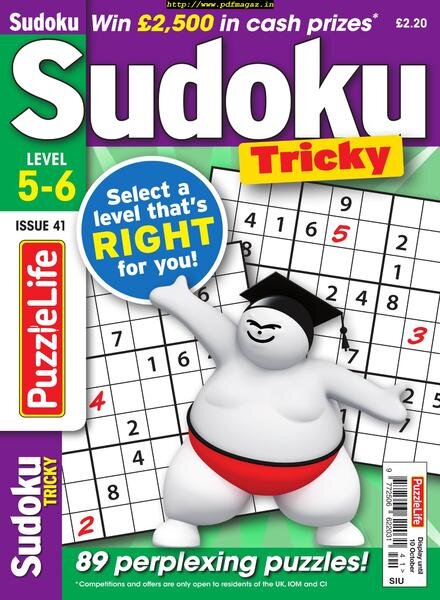 PuzzleLife Sudoku Tricky – September 2019 Cover