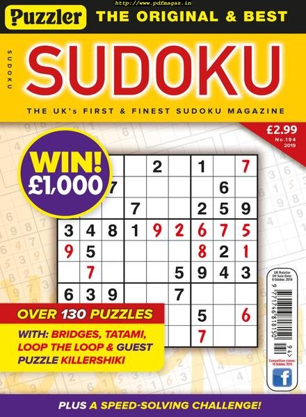 Puzzler Sudoku – September 2019 Cover