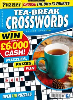 Puzzler Tea-Break Crosswords – September 2019