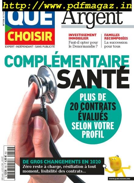 Que Choisir – Hors-Serie Argent – Octobre 2019 Cover