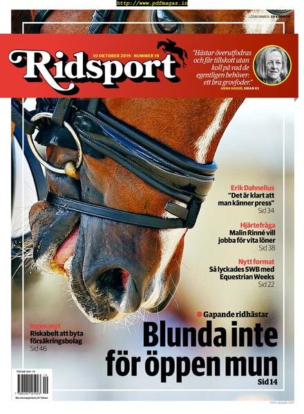 Ridsport – 10 oktober 2019 Cover