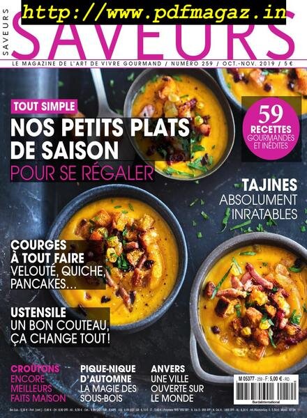 Saveurs France – Octobre-Novembre 2019 Cover
