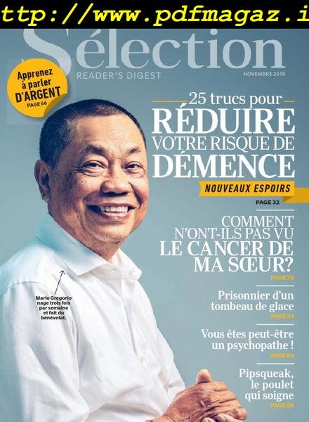 Selection du Reader’s Digest Canada – novembre 2019 Cover