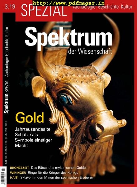 Spektrum der Wissenschaft Spezial – Archaologie Geschichte Kultur – Nr.3 2019 Cover