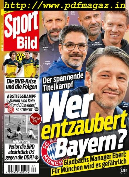 Sport Bild – 16 Oktober 2019 Cover