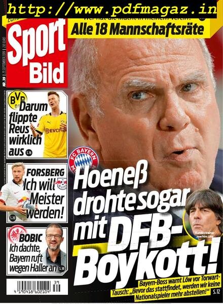 Sport Bild – 25 September 2019 Cover