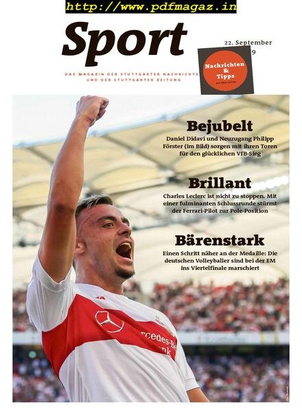 Sport Magazin – 22 September 2019 Cover