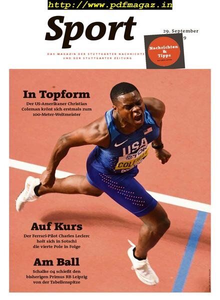 Sport Magazin – 29 September 2019 Cover