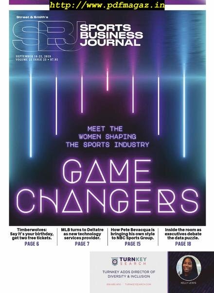 SportsBusiness Journal – 16 September 2019 Cover