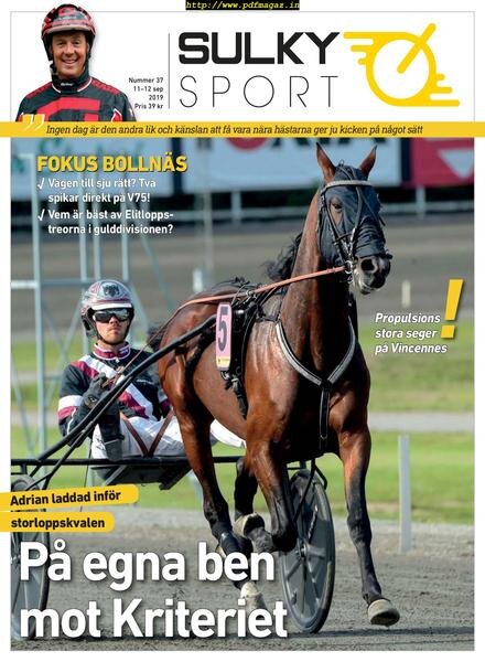 Sulkysport – 11 september 2019 Cover