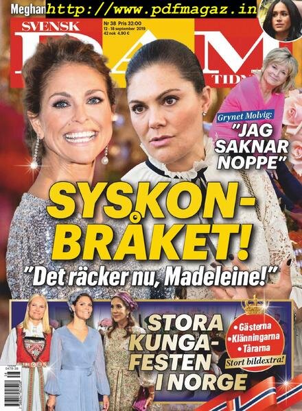 Svensk Damtidning – 12 september 2019 Cover