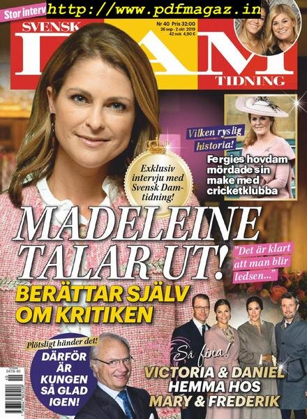 Svensk Damtidning – 26 september 2019 Cover