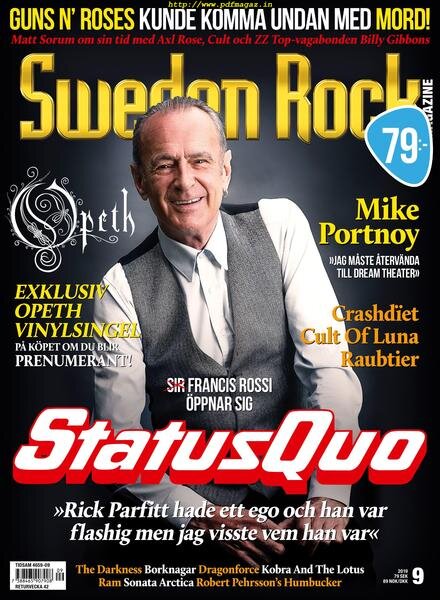 Sweden Rock Magazine – 17 september 2019 Cover