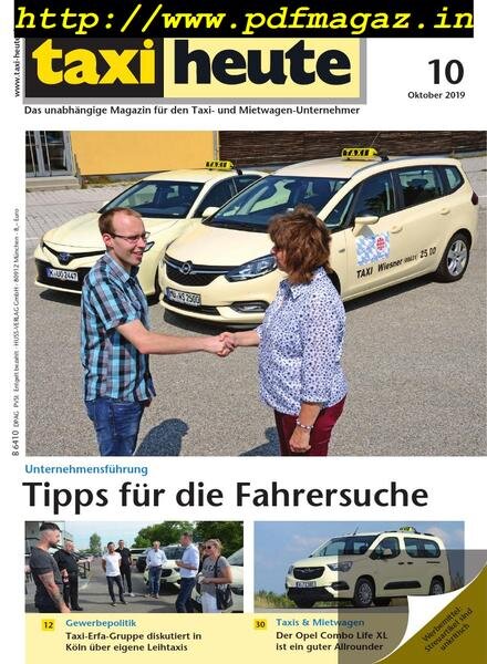 Taxi heute – Oktober 2019 Cover