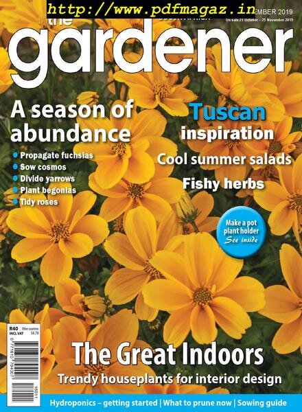 The Gardener South Africa – November 2019 Cover