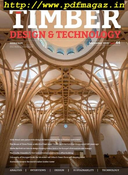 Timber Design & Technology Middle East – September 2019 Cover