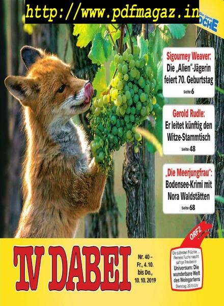 TV Dabei – 02 Oktober 2019 Cover