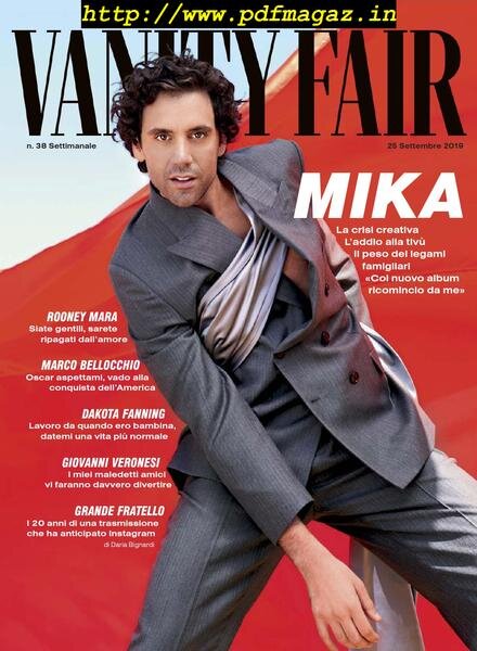 Vanity Fair Italia – 25 settembre 2019 Cover