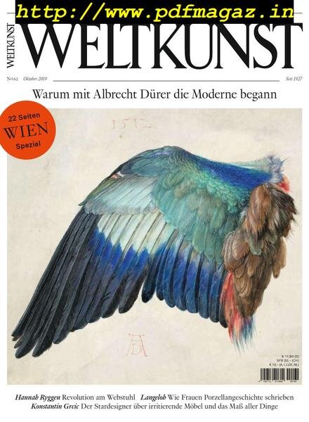 Weltkunst – Oktober 2019 Cover