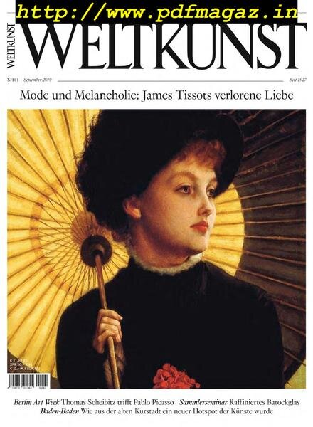 Weltkunst – September 2019 Cover