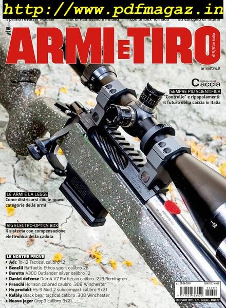 Armi e Tiro – Settembre 2019 Cover