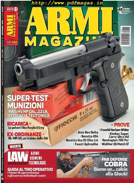 Armi Magazine – Novembre 2019 Cover