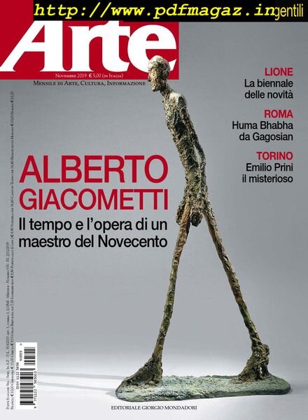 Arte – Novembre 2019 Cover