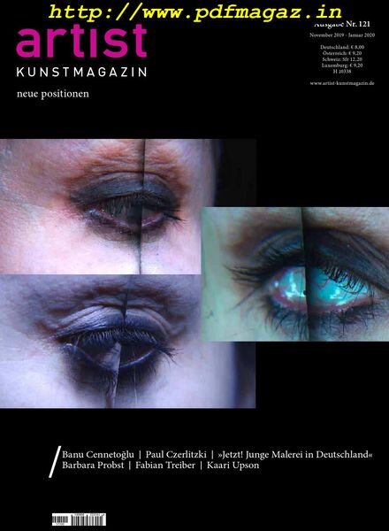 Artist Kunstmagazin – November 2019 Cover