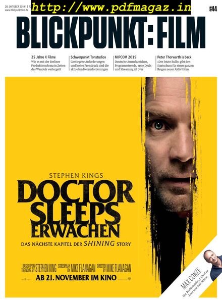 Blickpunkt Film – 28 Oktober 2019 Cover