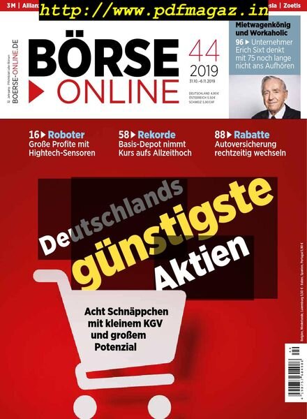 BOrse Online – 31 Oktober 2019 Cover