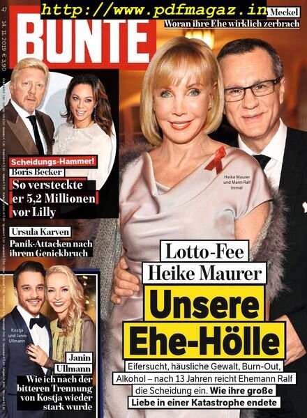 Bunte – 14 November 2019 Cover