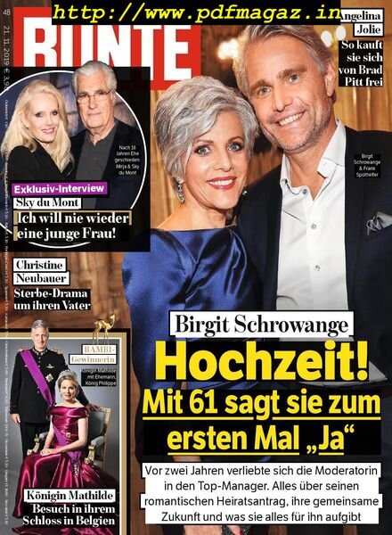 Bunte – 21 November 2019 Cover