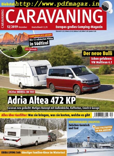 Caravaning – Dezember 2019 Cover