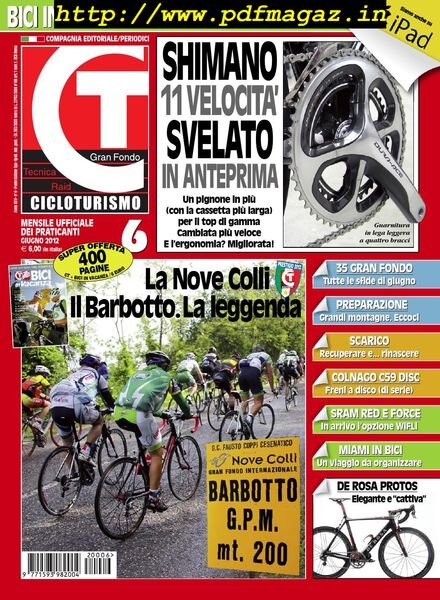 Cicloturismo – Giugno 2012 Cover