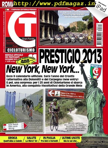 Cicloturismo – Novembre 2012 Cover