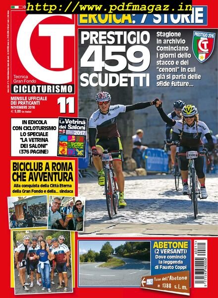 Cicloturismo – Novembre 2016 Cover