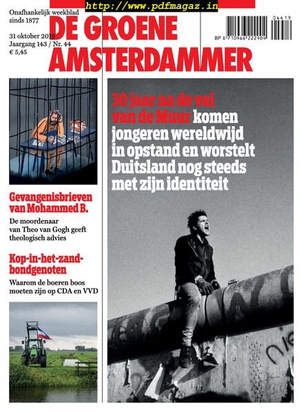 De Groene Amsterdammer – 01 november 2019 Cover