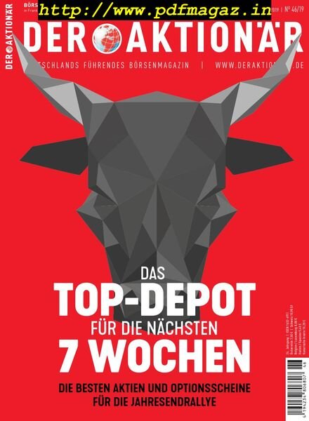 Der Aktionar – 07 November 2019 Cover